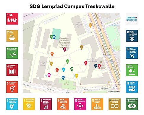 Lageplan des Campus Treskowallee