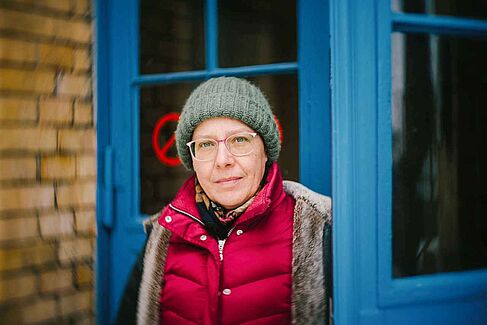 Ilka Borchardt mit Mütze