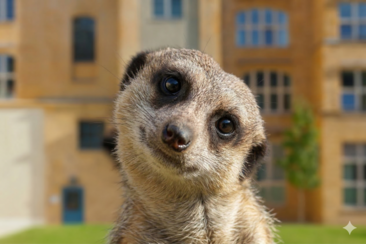 Erdmännchen am Campus Wilhelminenhof (KI-generiert)