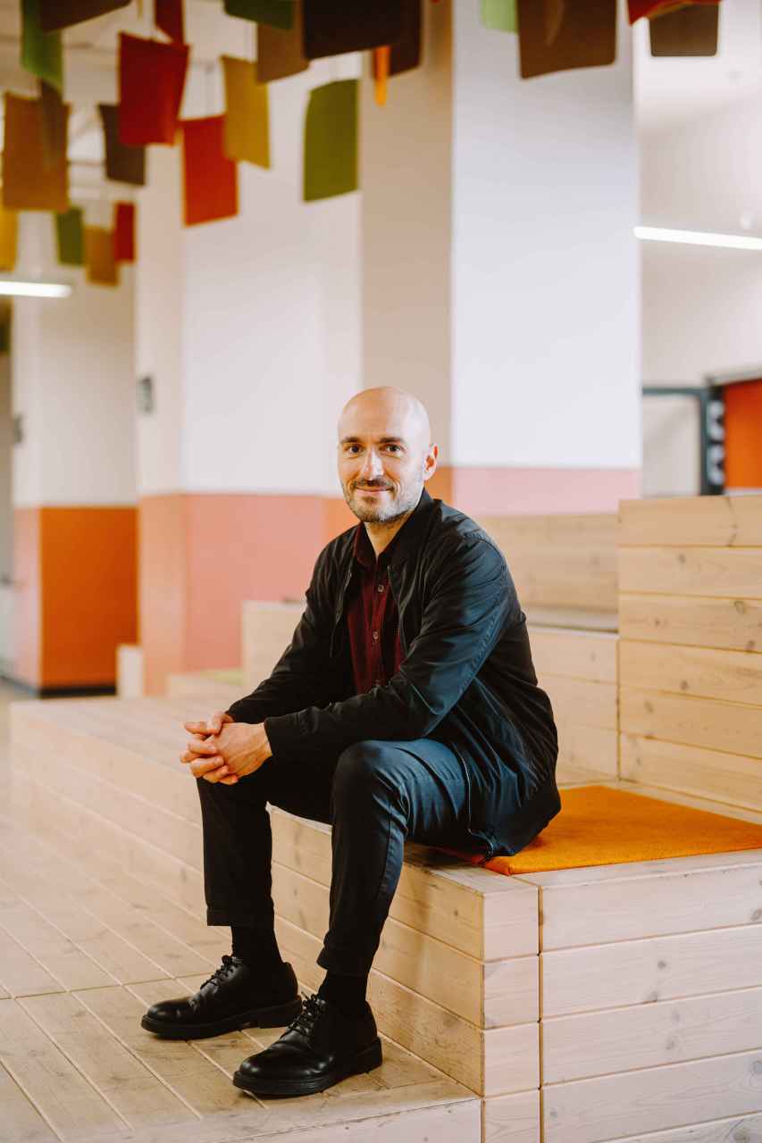 Alessandro D`Arcangeli auf dem Campus Treskowallee