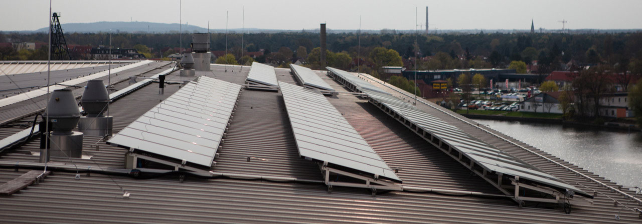 Solaranlage auf dem Campus Wilhelminenhof