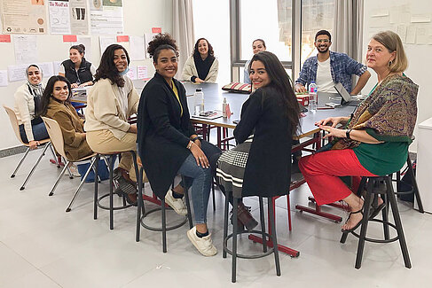 Team meeting in Cairo, right: Katrin Hinz