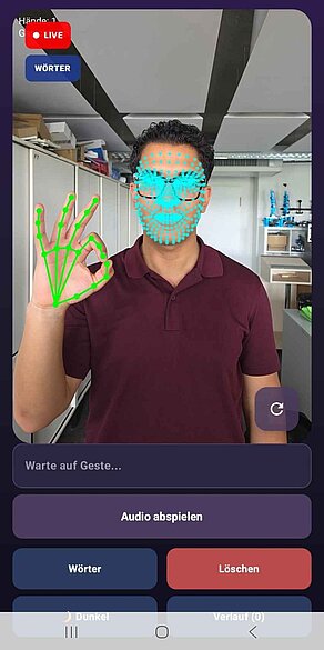 Ghayth Gabsi beim Training der App © Projektteam