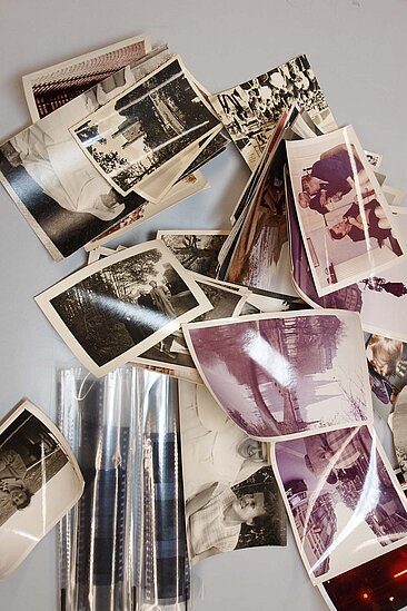 Black and white (silver gelatin) and faded colour (chromogenic) photographs and 35 mm negatives 