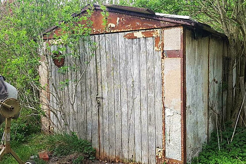 In dieser Garage in Schwedt stand die Schwalbe 26 Jahre lang