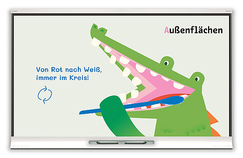 "Kroko" erläutert das Zähneputzen