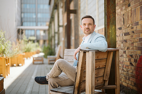 Jan Kocks auf dem Campus