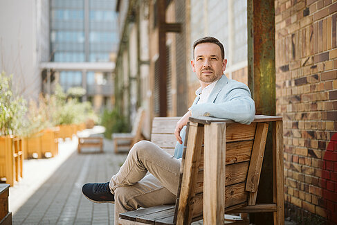 Jan Kocks auf dem Campus