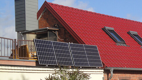 PV-Anlage auf einem Balkon