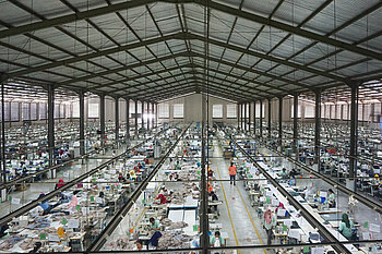 Textilfabrik in Asien
