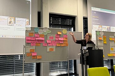 Prof. Dr. Birgit Müller beim Workshop zur Umsetzung der KI-Strategie