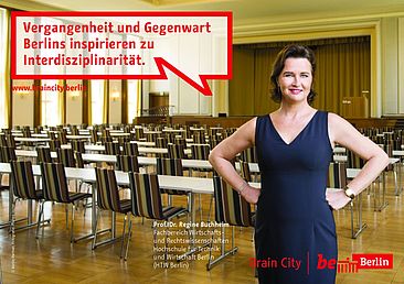 BrainCity-Plakat mit Regine Buchheim