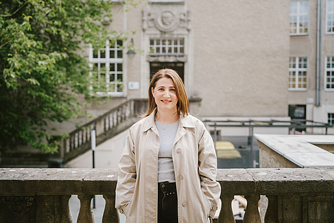 Evmorfia Conrad auf dem Campus Treskowallee