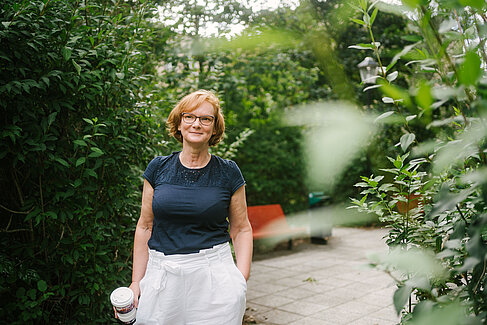 Diana Wlodarczak auf dem Campus Treskowallee