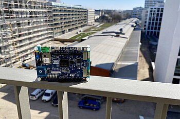 Der Paxcounter auf dem Balkon