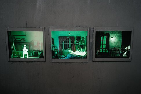 Installation bei der Ausstellung Cinemiracle © HTW Berlin/Alexander Rentsc