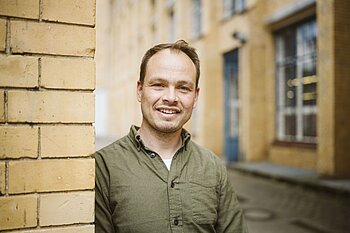 Johannes Kristan am Campus Wilhelminenhof