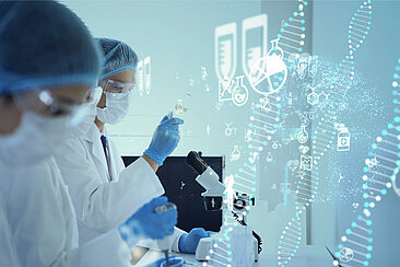 People in protective uniform 