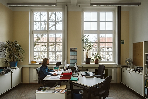 im Büro von Florian Püschel