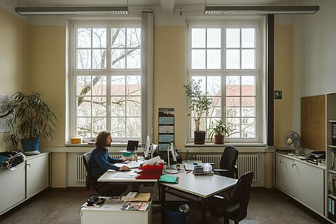 im Büro von Florian Püschel 