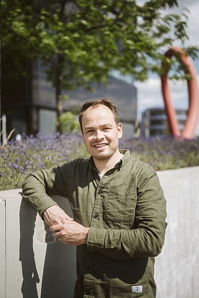Johannes Kristan am Campus Wilhelminenhof