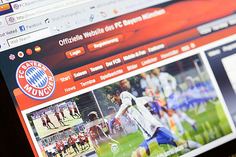 Webseite des 1. FC Bayern München