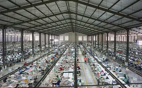 Textilfabrik in Asien