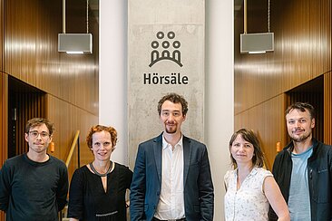 Maximilian Seiler, Ulrike Reinhardt, Martin Steinicke, Ann-Morla Meyer und Felix Richter (v.l.n.r.)