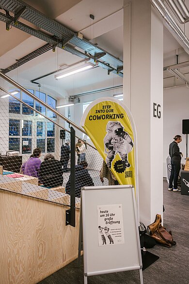 Eingang zum Co-Working Space in Gebäude C